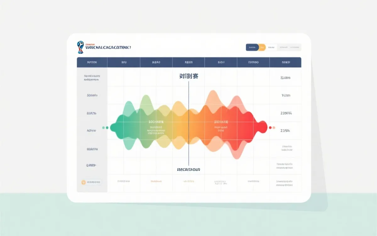 世界杯淘汰赛对阵表与概率热力图的视觉化概念图